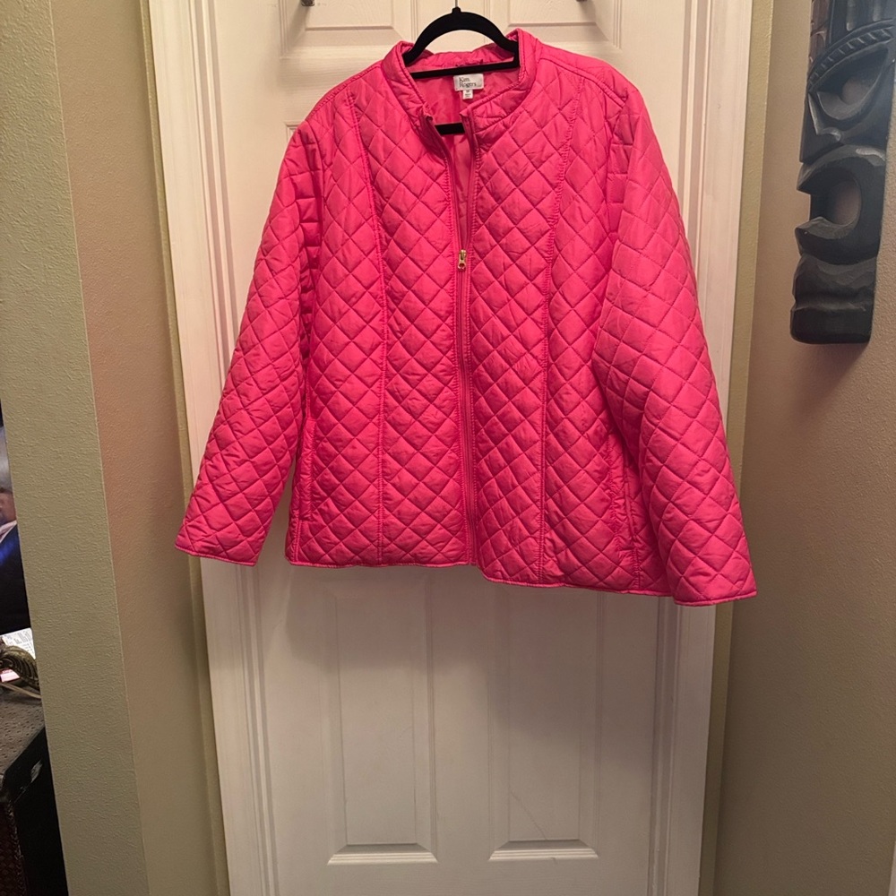 Kim Rogers Pink Quilted Women's Puffer Jacket